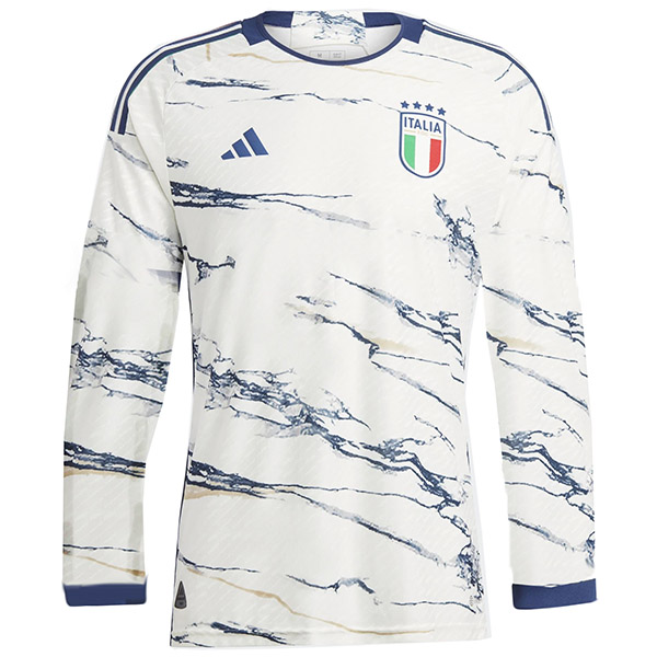Italy away long sleeve jersey soccer uniform men's second sportswear football kit top shirt 2023